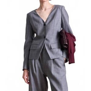 NEW APIECE APART asma blazer top in heather grey